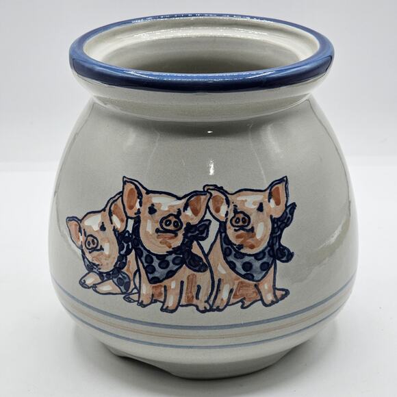 Louisville Stoneware Vintage Canister Crock Precious Pigs Farmhouse Decor - Picture 4 of 8